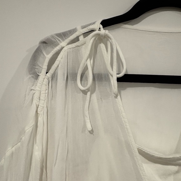 By Anthropologie Sheer Peasant Top - Picture 9 of 9